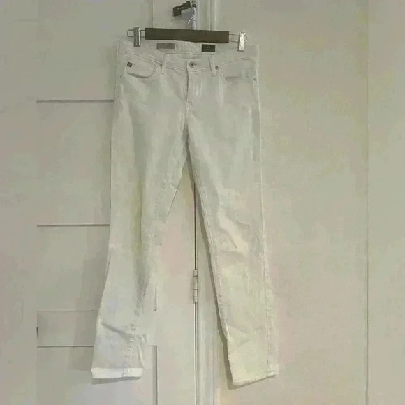 AG Adriano Goldschmied White “The Silt” Cigarette Leg Denim Jeans- size 27R EUC - Picture 1 of 6